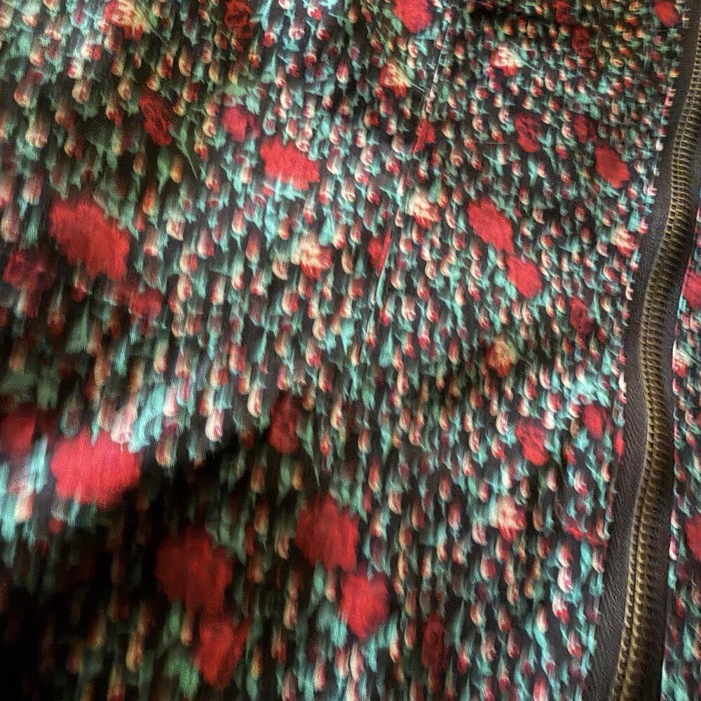 Urban Outfitters Silence + Noise Floral Corset Bustier Top Size Medium Y2K Zip - Picture 4 of 10